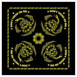 Šátek DON´T TREAD ON ME 55 x 55 cm ČERNÝ