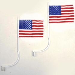 Vlajka USA s úchyty na SPZ pár