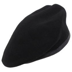 Baret BW vlněný ČERNÝ velikost 55