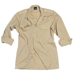 Košile SERVIS dlouhý rukáv na knoflíky KHAKI velikost 3XL
