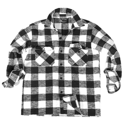 Košile DŘEVORUBECKÁ na knoflíky BÍLOČERNÁ velikost 3XL