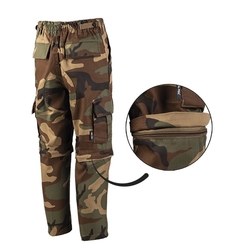 Kalhoty dětské US BDU ZIP-OFF WOODLAND velikost L