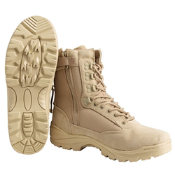 Výprodej boty TACTICAL se zipem YKK KHAKI vel.US6 / EU39 původní cena 1790 Kč