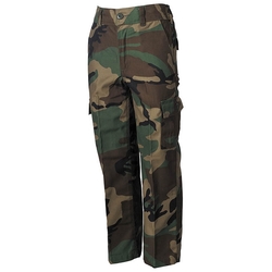 Kalhoty dětské maskáčové střih BDU WOODLAND velikost 146-152