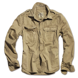 Košile RAW VINTAGE s dlouhým rukávem KHAKI velikost XL