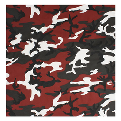 Šátek 55 x 55 cm ČERVENÁ RED CAMO