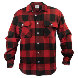 Košile dřevorubecká FLANNEL kostkovaná ČERVENÁ velikost 3XL