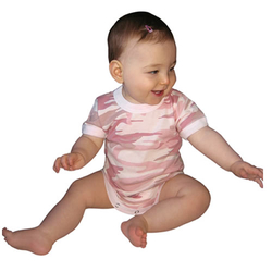 Body dětské BABY PINK CAMO velikost 9-12