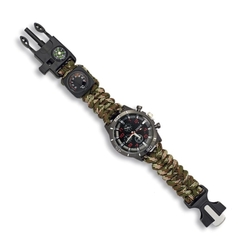 Hodinky PARACORD SURVIVAL multifunkční CAMO