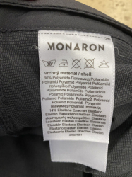 Lehké kalhoty Monaron antracit mírně použité, 100% stav, jako nové XL
