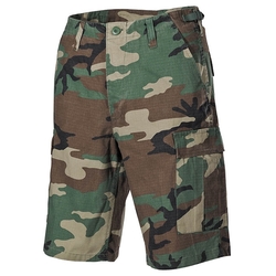 Kraťasy US střih BDU rip-stop seprané WOODLAND velikost L
