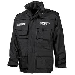 Bunda SECURITY nepromokavá ČERNÁ velikost 4XL