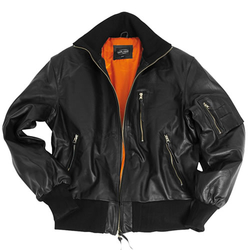 Bunda kožená BW AVIATOR ČERNÁ velikost 48