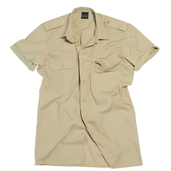 Košile SERVIS krátký rukáv na knoflíky KHAKI velikost L