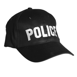 Čepice baseball s nápisem 'POLICE' ČERNÁ