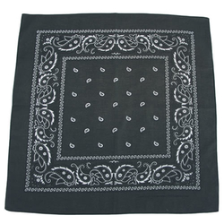 Šátek BANDANA  55x55 cm ZELENÁ/BÍLÁ