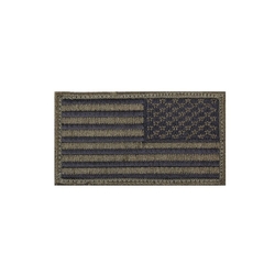 Nášivka US vlajka 4,5 x 8,5 cm reverzní ČERNÁ/ZELENÁ