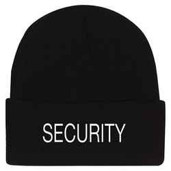 Čepice pletená výšivka "SECURITY" ČERNÁ