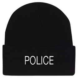 Čepice pletená POLICE ČERNÁ
