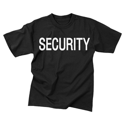 Triko s nápisem na hrudi SECURITY ČERNÉ velikost 4XL