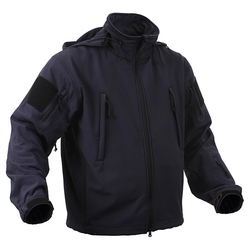 Bunda TACTICAL s kapucí softshell TMAVĚ MODRÁ velikost 3XL