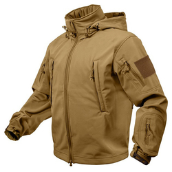 Bunda TACTICAL s kapucí softshell COYOTE velikost 4XL