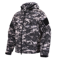 Bunda TACTICAL s kapucí softshell DIGITAL URBAN velikost 3XL