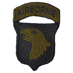 Nášivka 101st AIRBORNE DIVISION - ČERNÁ