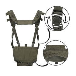 Vesta taktická lehká CHEST RIG s LASER panelem ZELENÁ