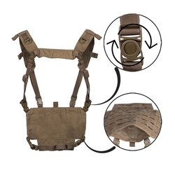 Vesta taktická lehká CHEST RIG s LASER panelem DARK COYOTE