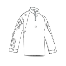 Košile taktická COMBAT TRU 1/4 ZIP ACU , AT - DIGITAL