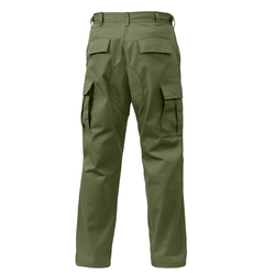 Kalhoty BDU RELAXED ZIPPER FLY ZELENÉ velikost 3XL