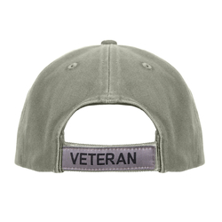 Čepice VINTAGE VETERAN s US vlajkou ZELENÁ