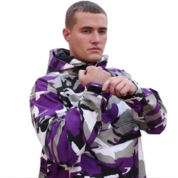 Bunda s kapucí PARKA US VIOLET CAMO velikost L