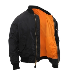 Bunda bomber MA1 FLIGHT odlehčená ČERNÁ velikost XS