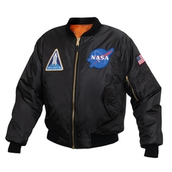 Bunda MA1 FLIGHT NASA ČERNÁ velikost 3XL