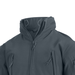 Bunda TACTICAL s kapucí softshell ŠEDÁ velikost 3XL