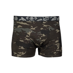 Trenýrky BOXER pánské SKULL MULTITARN BLACK 2ks vel.M