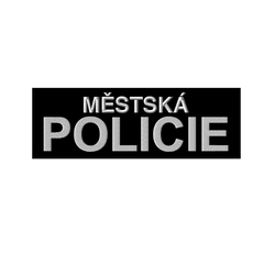 Nášivka MĚSTSKÁ POLICIE velká ČERNÁ
