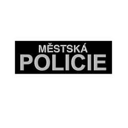 Nášivka MĚSTSKÁ POLICIE velká ČERNÁ