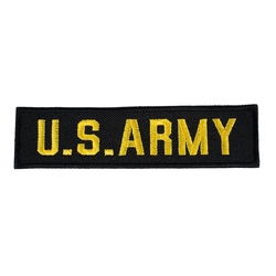 Nášivka US ARMY - ČERNÁ se žlutou nití VELCRO