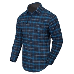 Košile GREYMAN dlouhý rukáv BLUE STONEWORK PLAID velikost 3XL