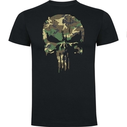 Triko PUNISHER krátký rukáv WOODLAND velikost L