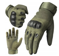 Kvalitní taktické rukavice s ochranou kloubů zelené (L-XL) původně 499 Kč